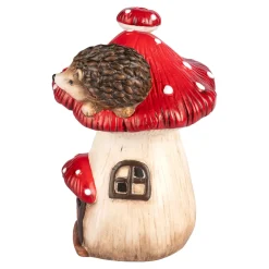 Die moderne Hausfrau LED-Dekofigur-Pilzhaus Igel