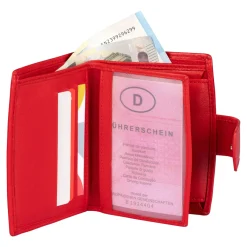 Damen Die moderne Hausfrau Lederbörse „Barbara“ rot