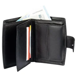 Damen Die moderne Hausfrau Lederbörse „Barbara“ schwarz