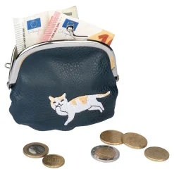 Damen Die moderne Hausfrau Leder-Klippbörse „Miezi“