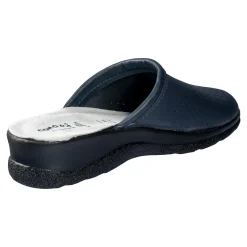 Damen Die moderne Hausfrau Leder-Pantolette für Herren blau