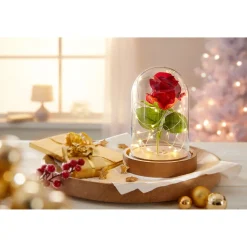 Die moderne Hausfrau LED-Glas "Ewige Rose" mit Musik
