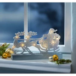 Die moderne Hausfrau LED-Glitterdeko ­„Schlittenfahrt“