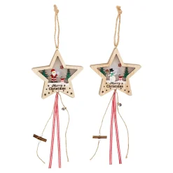 Die moderne Hausfrau LED-Holzsterne, 2 Stück