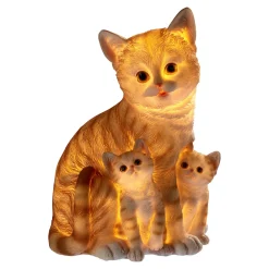 Die moderne Hausfrau LED-Katzenfamilie