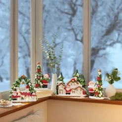 Die moderne Hausfrau LED-Keramikfigur „Schneemann“