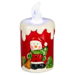 Die moderne Hausfrau LED-Kerze + Gratis Batterien Schneemann