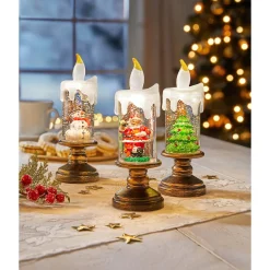 Die moderne Hausfrau LED-Kerze "Glitter" Tanne