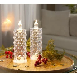 Die moderne Hausfrau LED-Kerzen „Diamond“, 2 Stück