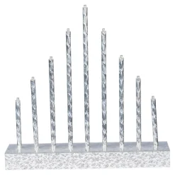 Die moderne Hausfrau LED-Kerzentreppe „Glitter“ silber