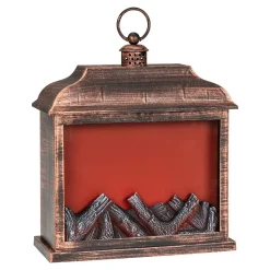 Die moderne Hausfrau LED-Laterne mit Kaminfeuer "Antik"