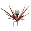 Die moderne Hausfrau LED-Solar-Gartenstecker "Blatt" rot