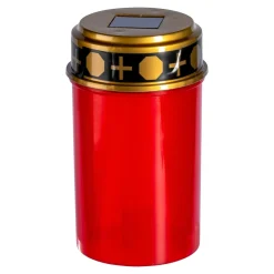 Die moderne Hausfrau LED-Solar-Grablicht rot