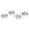 Die moderne Hausfrau LED-Teelichter „Stern“, 4 Stück silberfarben