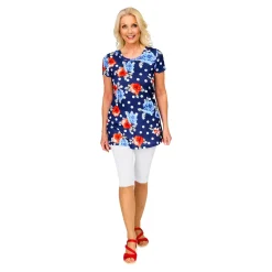 Damen Die moderne Hausfrau Leggings-Shirt ­„Rosen/Punkte“