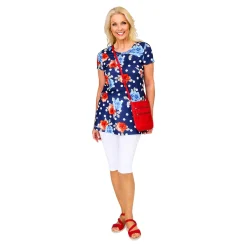 Damen Die moderne Hausfrau Leggings-Shirt ­„Rosen/Punkte“