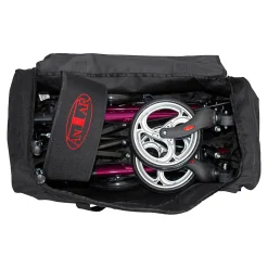 Die moderne Hausfrau Leichtgewicht-Rollator Premium, Aluminium AT51006 + Transporttasche mit Rollen