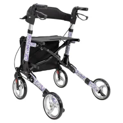 Die moderne Hausfrau Leichtgewicht-Rollator Premium, Aluminium, mit Rückengurt und Tasche - AT51006 Sonderedition