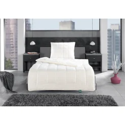 Die moderne Hausfrau Leichtsteppbett Kontrolliert natürliche Baumwolle 155x220 cm