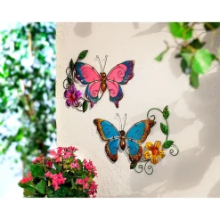 Die moderne Hausfrau Leucht-Wanddeko "Schmetterling" rosa