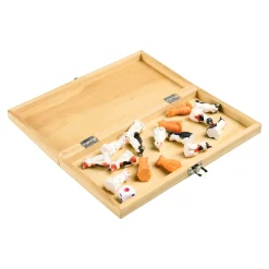 Die moderne Hausfrau Ludo-Brettspiel „Katzenärger“, Holzspielbrett, 16 Spielfiguren + Würfel