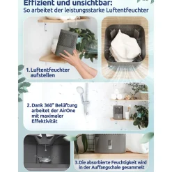 Die moderne Hausfrau Luftentfeuchter „Air One“ inkl. Granulatbeutel