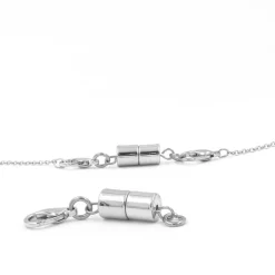Damen Die moderne Hausfrau Magnet-Kettenverschluss, 2 Stück silber