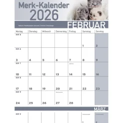 Die moderne Hausfrau Merkkalender 2026 „Katzenbabies“