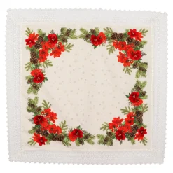 Die moderne Hausfrau Mitteldecke „Amaryllis“, 85x85 cm