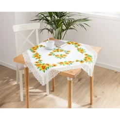 Die moderne Hausfrau Mitteldecke "Sonnenblume", 85x85 cm