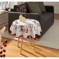 Die moderne Hausfrau Mitteldecke „Weihnachtsdorf“, Ø 85 cm