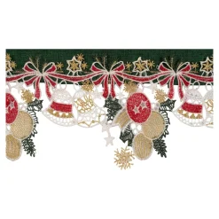 Die moderne Hausfrau Mitteldecke „Weihnachtsglocken“, 85x85 cm