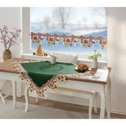 Die moderne Hausfrau Mitteldecke „Weihnachtsglocken“, 85x85 cm