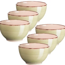 Die moderne Hausfrau Müslischalen-Set, Steingut LUMACA Olivgrün