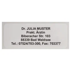 Die moderne Hausfrau Namensaufkleber "Schrifttyp A" schwarz