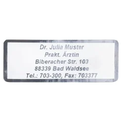 Die moderne Hausfrau Namensaufkleber "Schrifttyp B" silber