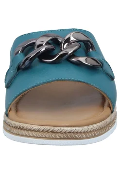 Damen Die moderne Hausfrau Pantoletten türkis