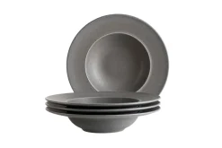 Die moderne Hausfrau Pastateller Set, Steinzeug Unico Grau