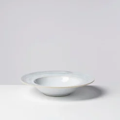 Die moderne Hausfrau Pastateller-Set, Steinzeug TIEFER SEE Grau / Weiß