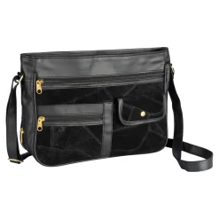 Damen Die moderne Hausfrau Patchwork-Ledertasche „Irmgard“