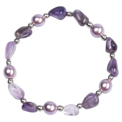 Damen Die moderne Hausfrau Perlen-Armband "Amethyst"