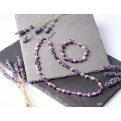 Damen Die moderne Hausfrau Perlen-Armband "Amethyst"