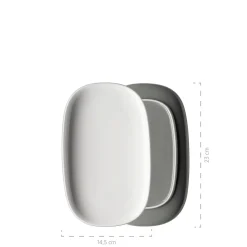 Die moderne Hausfrau Plattenset, Keramik Isora Grau