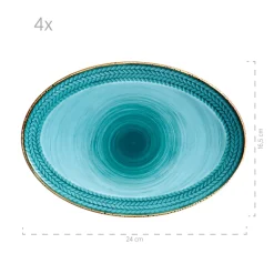 Die moderne Hausfrau Platten-Set, Porzellan Prospero