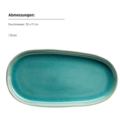 Die moderne Hausfrau Plattenset, Steinzeug Elea Hellgrün
