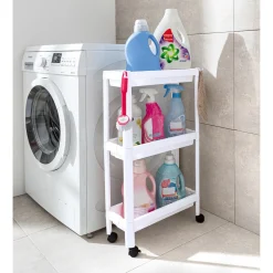 Die moderne Hausfrau Platzspar-Rollwagen „Variabel“ weiß