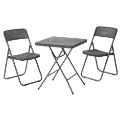 Die moderne Hausfrau Platzspar-Sitzgruppe "Rattanoptik"