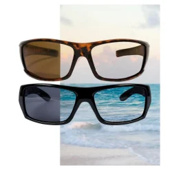 Die moderne Hausfrau Polarisierte Sonnenbrille HD Polar View, 3 Stück 2x schwarz + 1x hornoptik