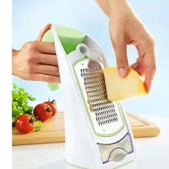 Die moderne Hausfrau Profi-Reibe mit Auffangfach, 6-teilig