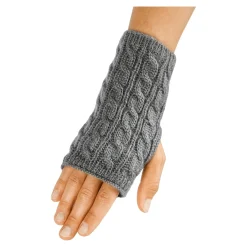 Damen Die moderne Hausfrau Pulswärmer-Handschuh „2 in 1“ grau